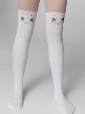 Ciorapi copii cu imitație jambiere și model pisică, Conte Kids Cat