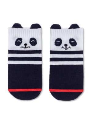Șosete haioase din bumbac cu model Panda, Conte Kids Tip-Top 563 Navy